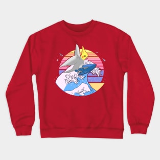 Aesthetic Surfing Cocktiel Doodle Crewneck Sweatshirt